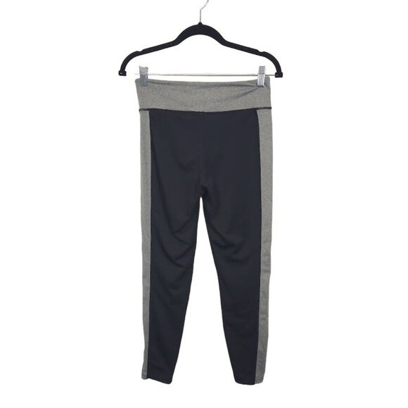 Cloudchaser Pants - Cloudchaser Side Stripe Athletic Leggings in Black and Heather Gray - Size Large